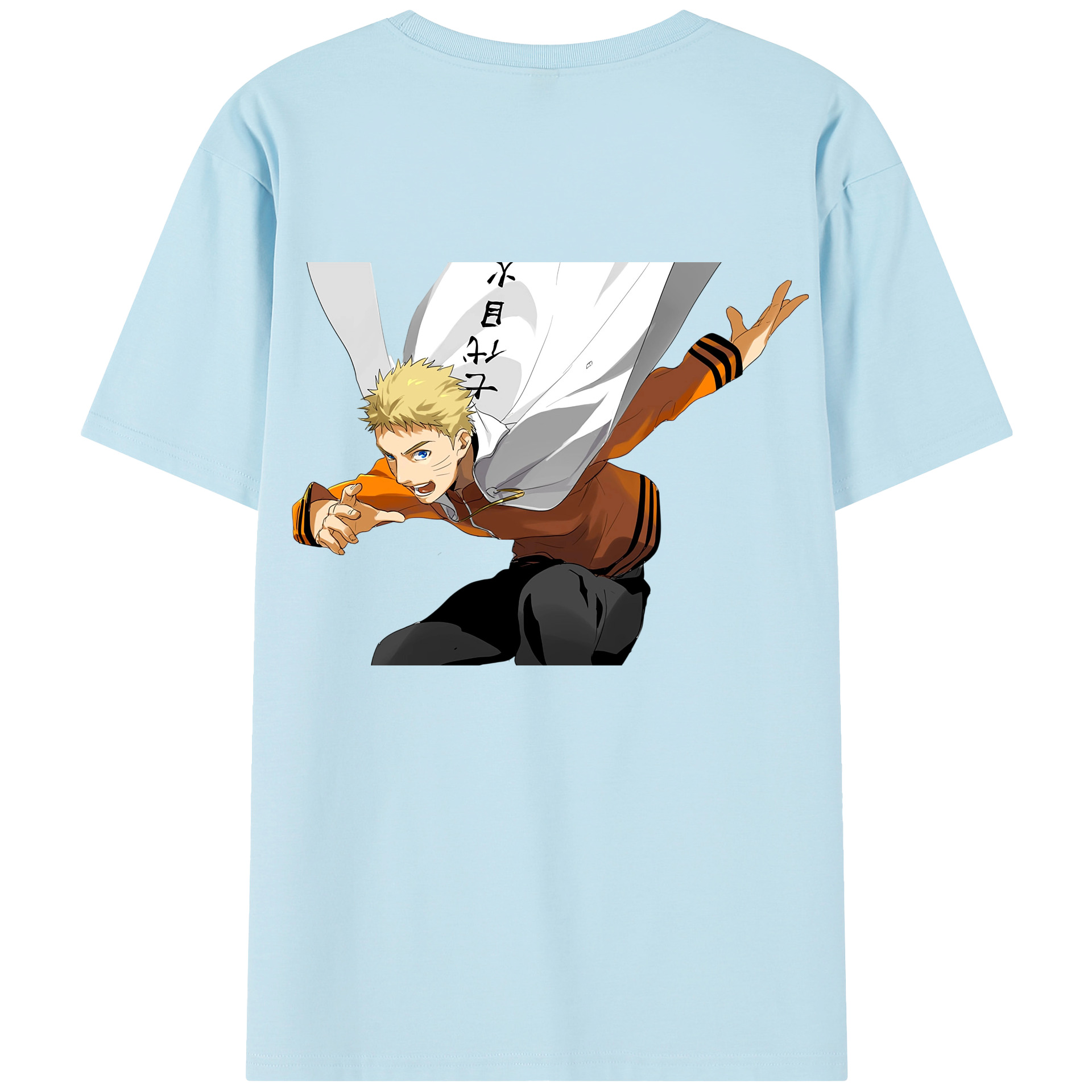 （画像用） NARUTO -ナルト- うずまき ナルト Uzumaki Naruto 綿100％半袖Tシャツ（背面プリント）